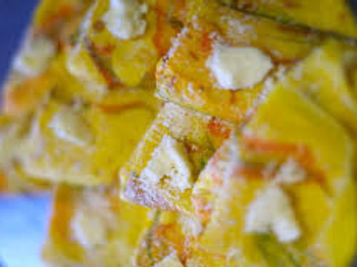 Crepes fiori di zucchina asiago  e Speck
